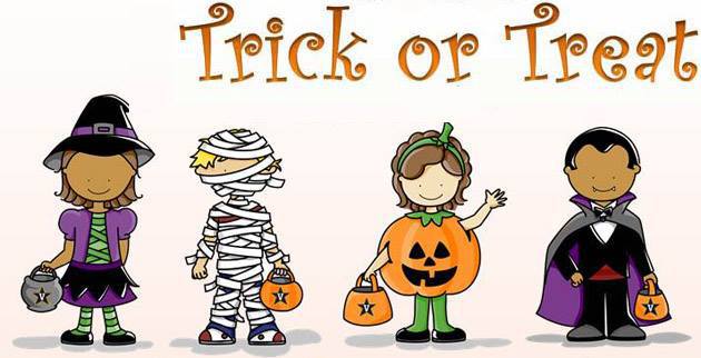 halloween trick or treating clipart fish