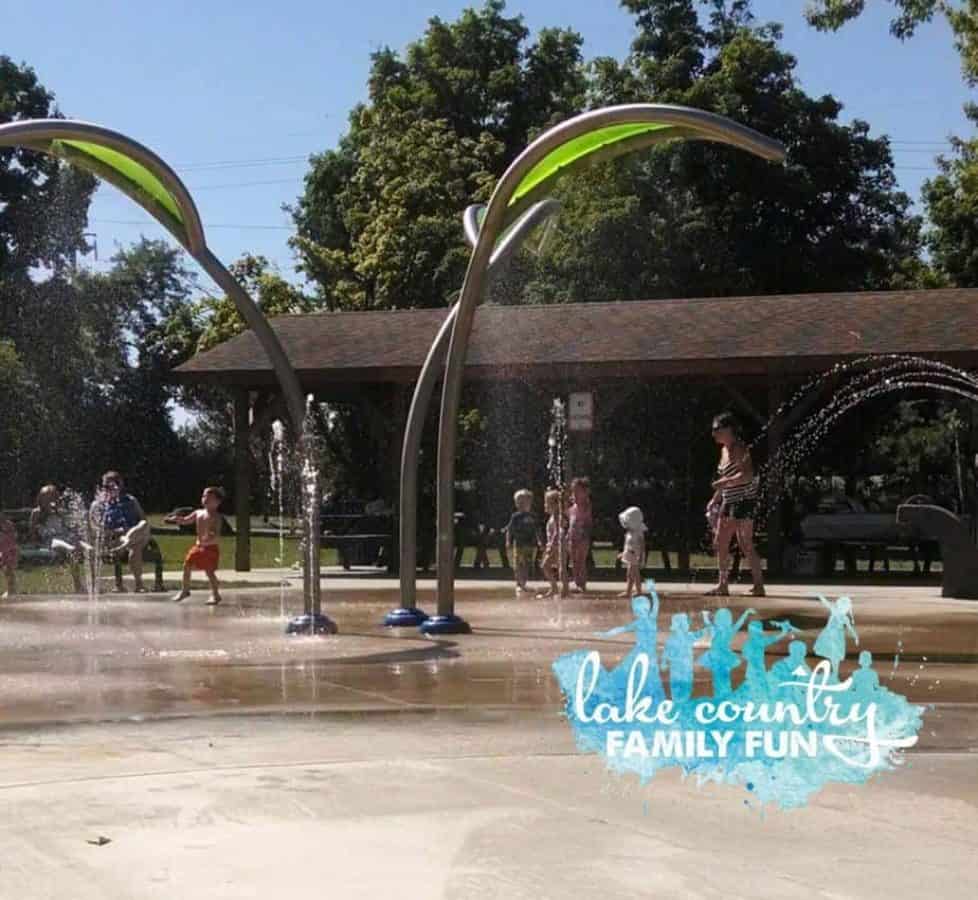 Nixon Park Splash Pad Village of Hartland Best Local Parks Lake Country Family Fun