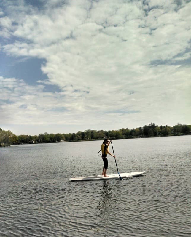 Paddle Demo Perception Kayak and Mad River Canoe Event Fowler Lake weekend things to do paddleboard