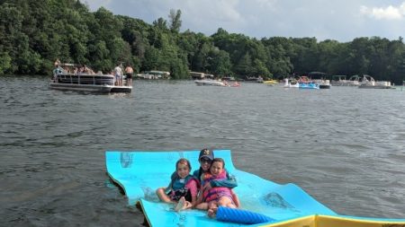 Erin and Girls on Okauchee Summer 2019