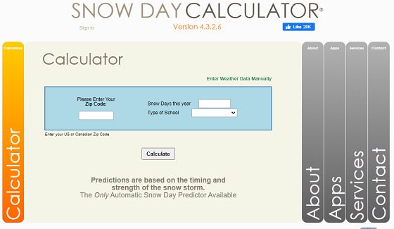 snowday calculator