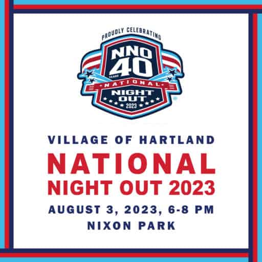 Hartland National Night Out Save the Date 2023