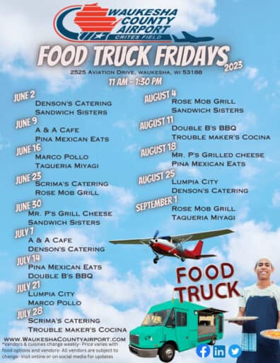 Food Truck Friday Waukesha Airport Schedule