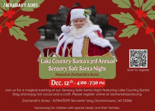 Sensory Friendly Santa Event at Zachariah's Acres